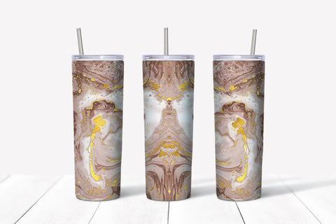 Skinny Tumbler - Marble Tan
