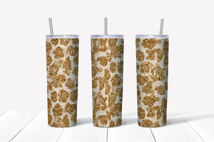 Skinny Tumbler - Gold Cheetah