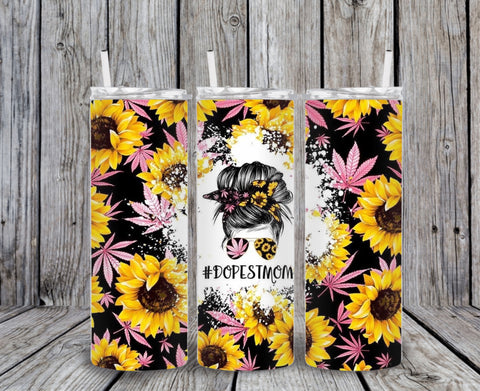 Skinny Tumbler - Mom Dopest Sunflowers