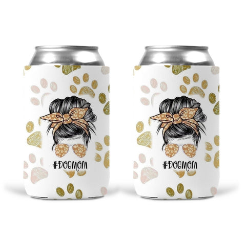 Can Koozie - Dog Mom White Back