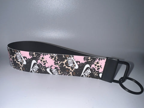 Wristlet Keychain - Cheetah Marble