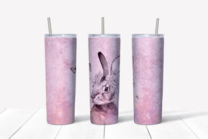 Skinny Tumbler - Pink Bunny