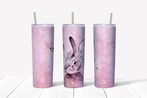 Skinny Tumbler - Pink Bunny