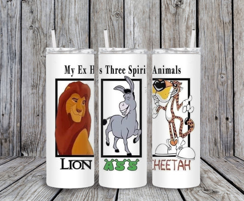 Skinny Tumbler - 3 Spirit Animals