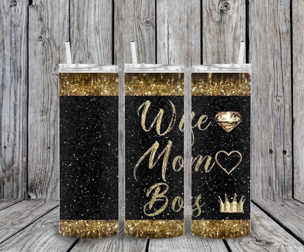 Skinny Tumbler - Wife Mom Boss