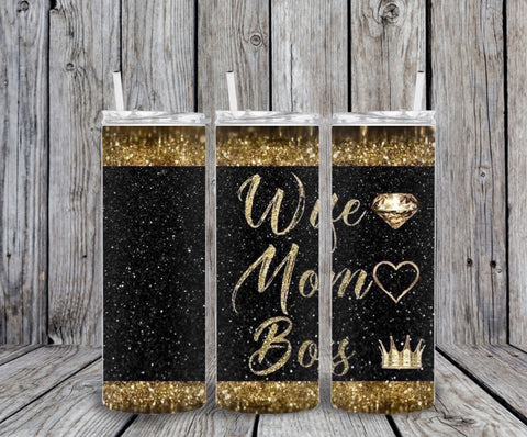 Skinny Tumbler - Wife Mom Boss