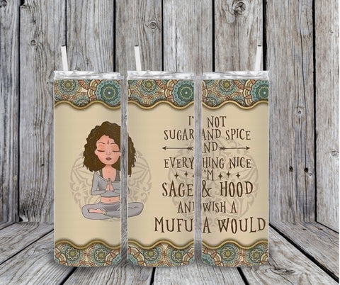 Skinny Tumbler - Sage & Hood