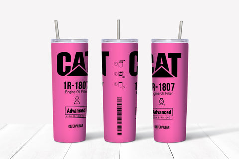 Skinny Tumbler - Pink Oil Filter Clean