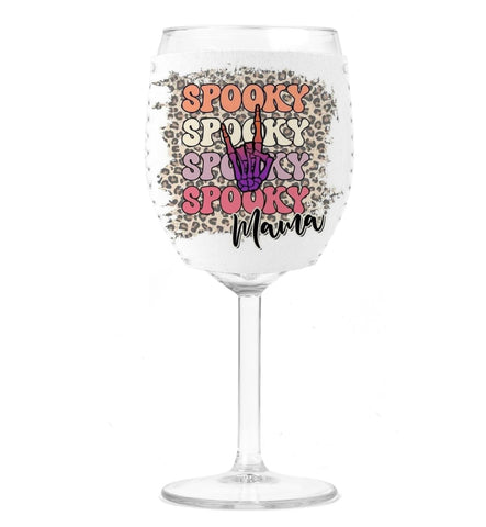 Wine Koozie - Spooky Mama Repeat
