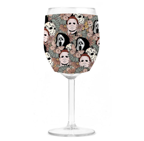 Wine Koozie - Thriller Floral
