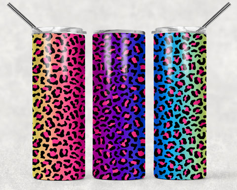 Skinny Tumbler -Leopard Multi Colour