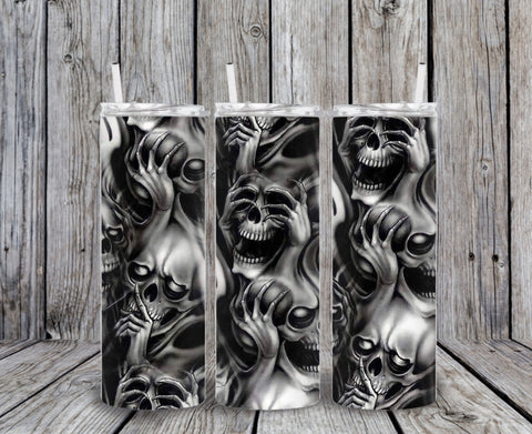 Skinny Tumbler -Skull No Evil