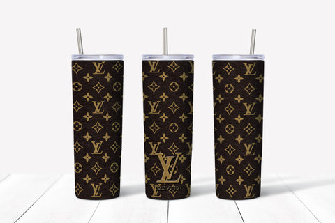 Skinny Tumbler -Black/Gold Louis