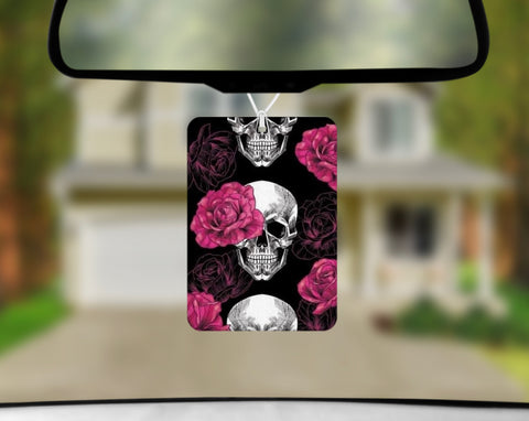Car Freshener - Skull Pink Floral