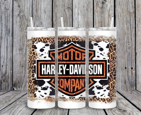 Skinny Tumbler - Leopard Cow Harley