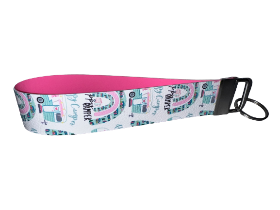 Wristlet Keychain - Happy Camper