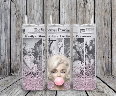 Skinny Tumbler - Marilyn NewsPaper