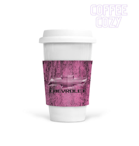 Coffee Cozy - Pink Chevy