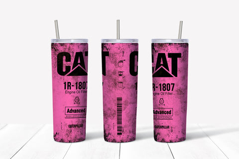 Skinny Tumbler - Pink Oil Filter Dirty