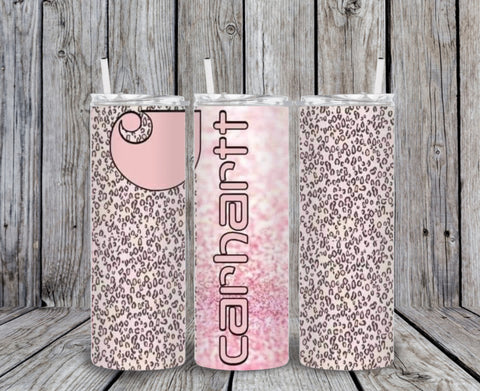 Skinny Tumbler - Pink Leopard Carh