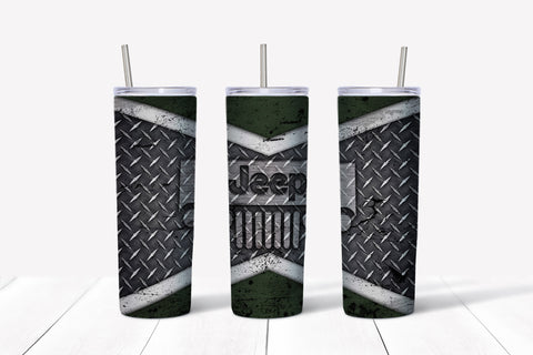 Skinny Tumbler - Jeep Checker
