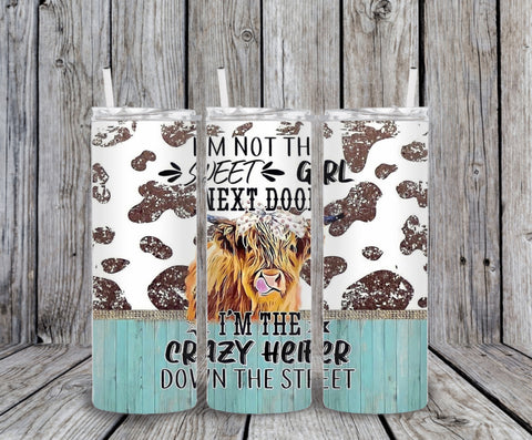 Skinny Tumbler - Crazy Heifer