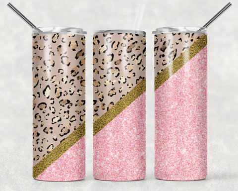 Skinny Tumbler - Leopard/ Pink